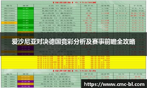 爱沙尼亚对决德国竞彩分析及赛事前瞻全攻略